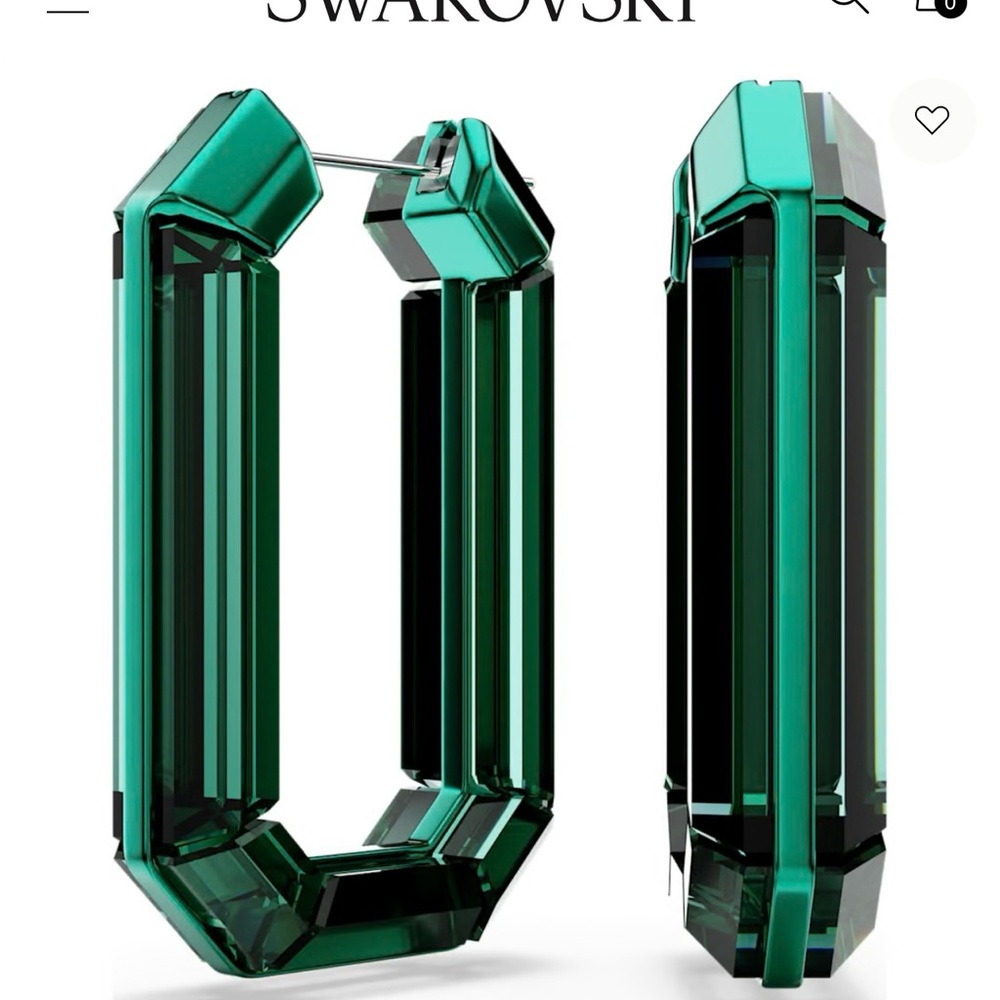 Swarovski Lucent Green Hoop Earrings